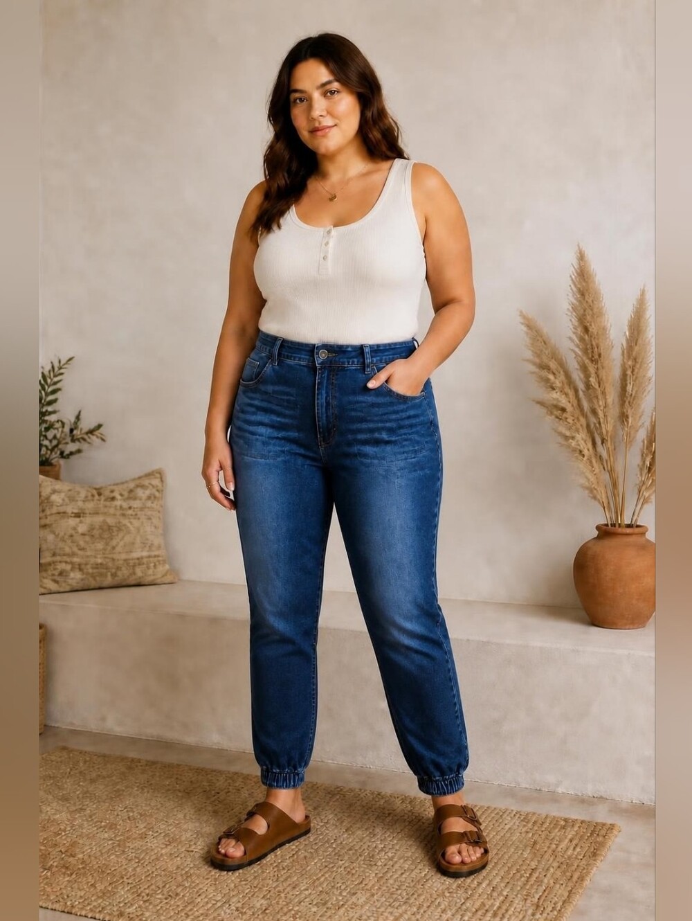 TORRID Deep Blue Cropped Jogger Jeans